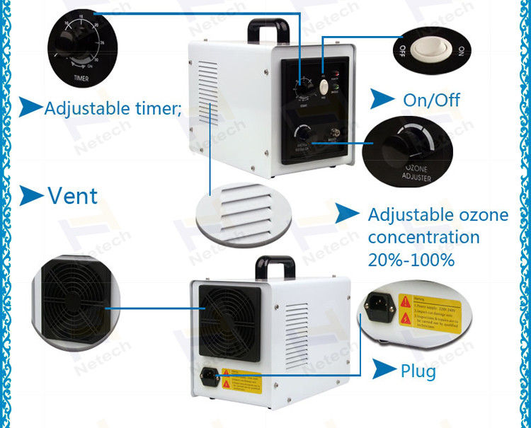 Corona discharge Household Ozone Generator , air purification For Washing