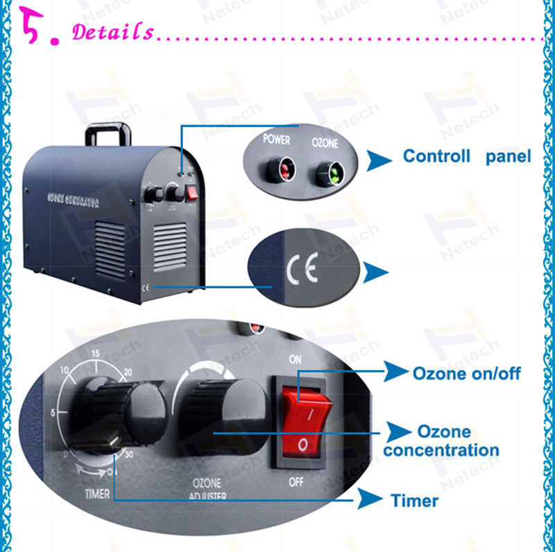 Commercial Ozone Generator 3G 5G 6G 7G Ozone Water Treatment / Air Purifier Portable Ozone Generator