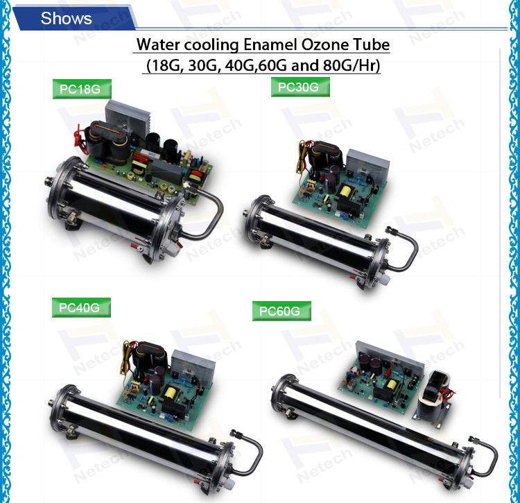 Stable Enamel Ozone Generator Parts Internal / External Water Cooled