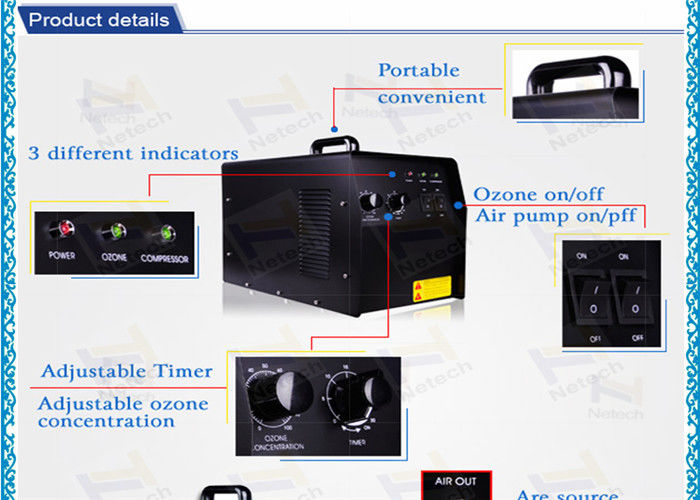 Outside Oxygen Source Ozone Generator Water Purifier , Ozone Generator For Fish Farm