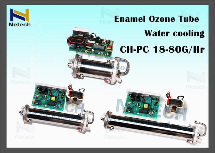 ISO 9001 Ozone Generator Cell Parts , 1g/H Ceramic Tube Ozonator 110V / 220V