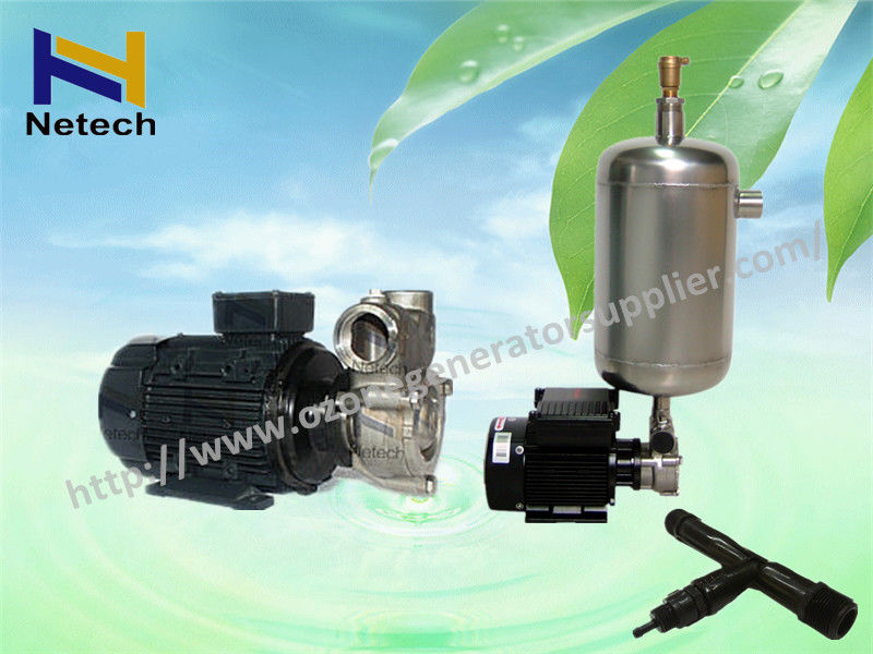 Stainless Steel Ozone Gas Liquid Mixing Pump With Mixing Tank For Water Purifier