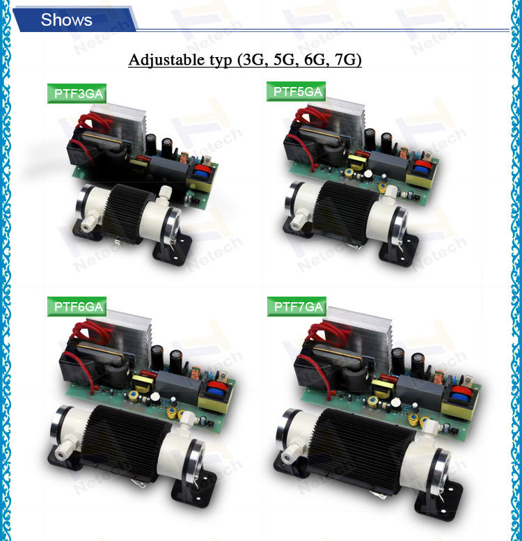 High concentration ozone generator parts air cooling ceramic tube / ozone generator tube