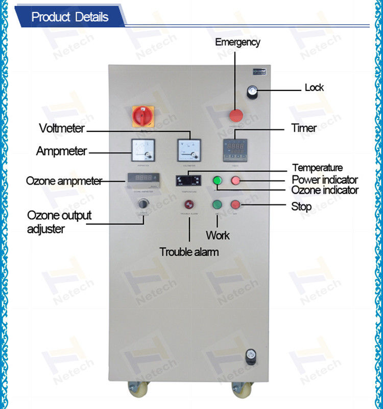 Automatic Large Ozone Generator Corona Discharge With water cooling enamel ozone tube