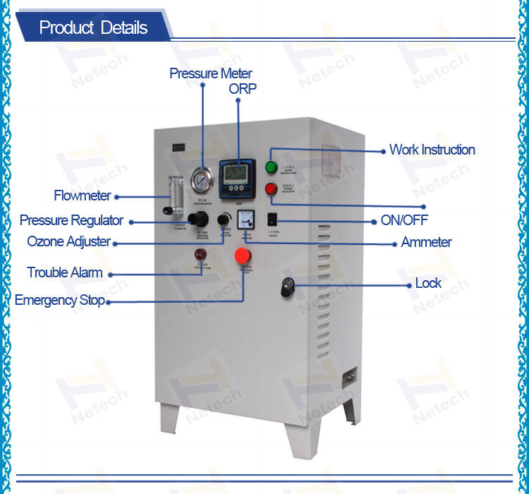 clean Ozone Generator  Machine Corona Discharge For Factory With ORP 100Mg/L