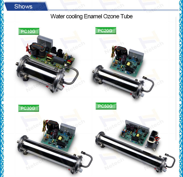 Corona discharge o3 concentration parts enamel tube for large ozone machine with CE