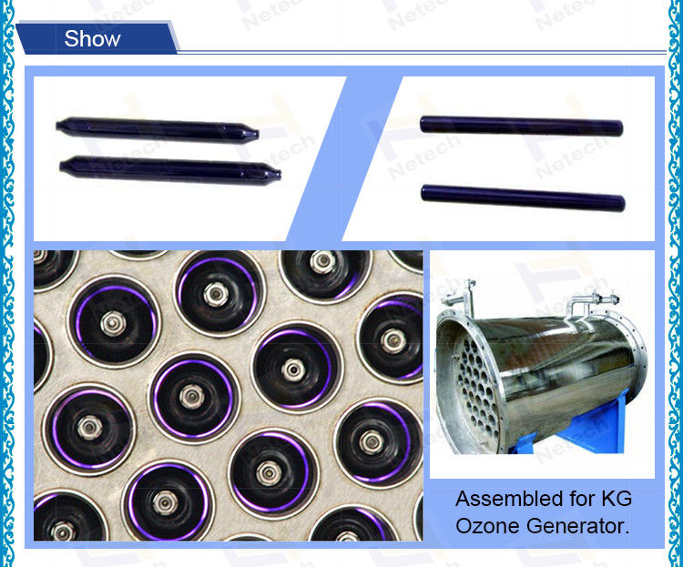 Corona discharge o3 concentration parts enamel tube for large ozone machine with CE