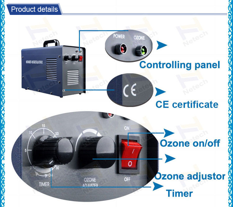 Portable Health Household Ozone Generator Device Air Cooled Ceramic Ozone Tube
