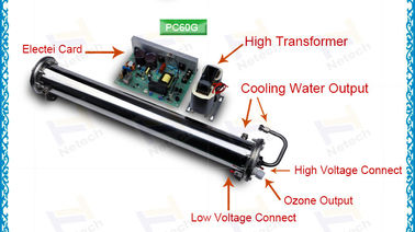 Water cooling ozone generator fitting enamel tube 60g 750w 20% - 100% adjustable range